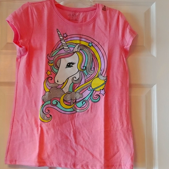 The Children's Place Other - NWT, Size 14 XL/TG, Pink and multi color, short sleeve top